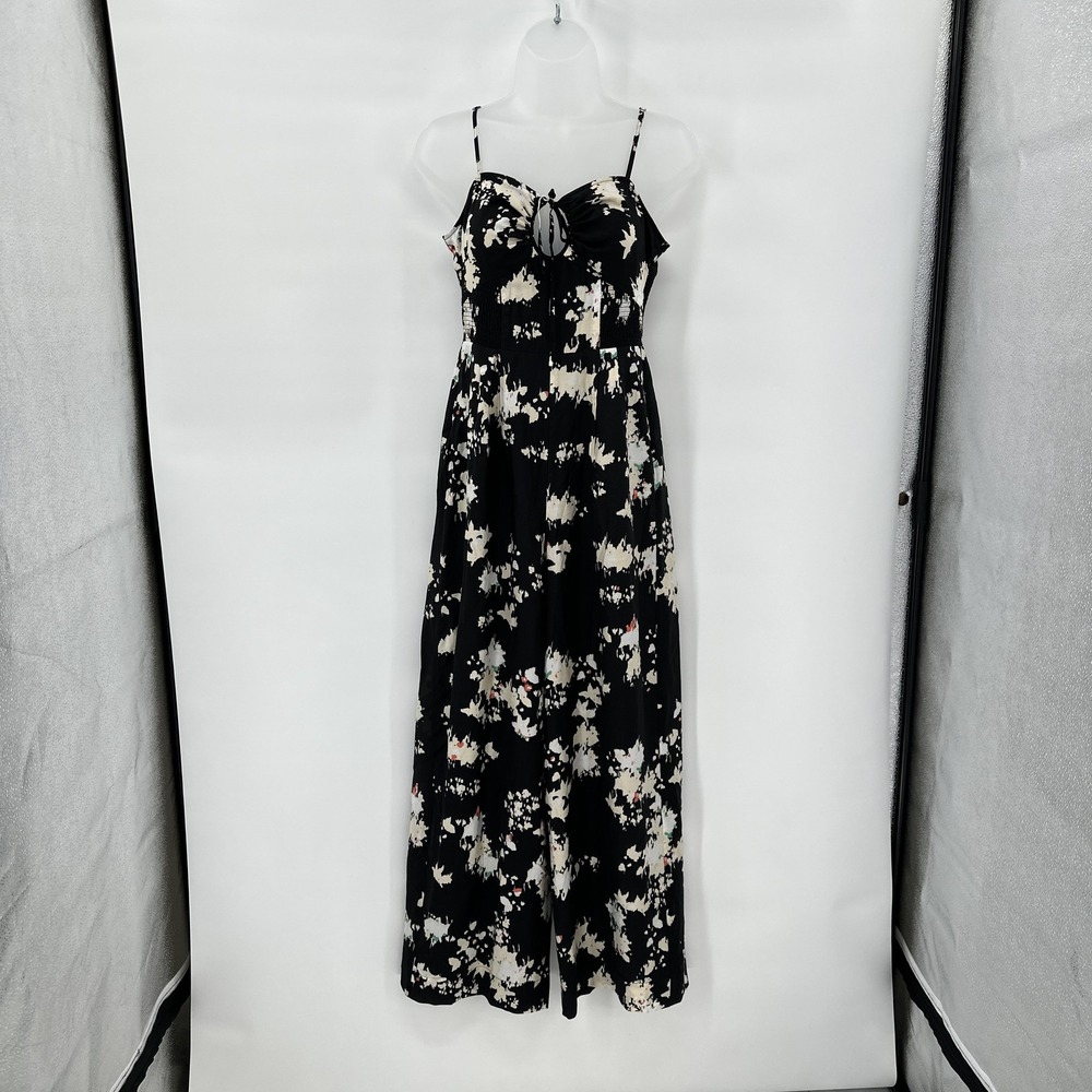 New Joie Floral Jumpsuit size 0 Boho Resort‎ Wide Leg Sleeveless Vacation Flowy